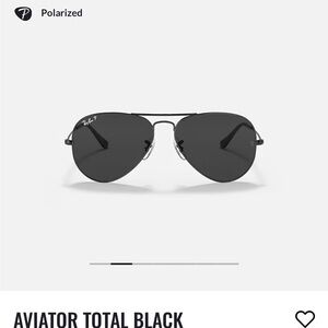 Ray-Ban Total Black Aviator Shades